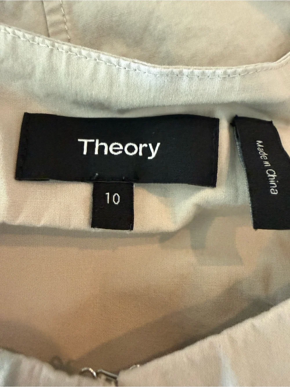 Theory light clay jullitah B Minimalist Poplin Fabric Dress Size 10